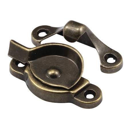 Prime-Line 1-15/16 in. Antique Brass Diecast Zinc Double Hung Sash Lock F 2653